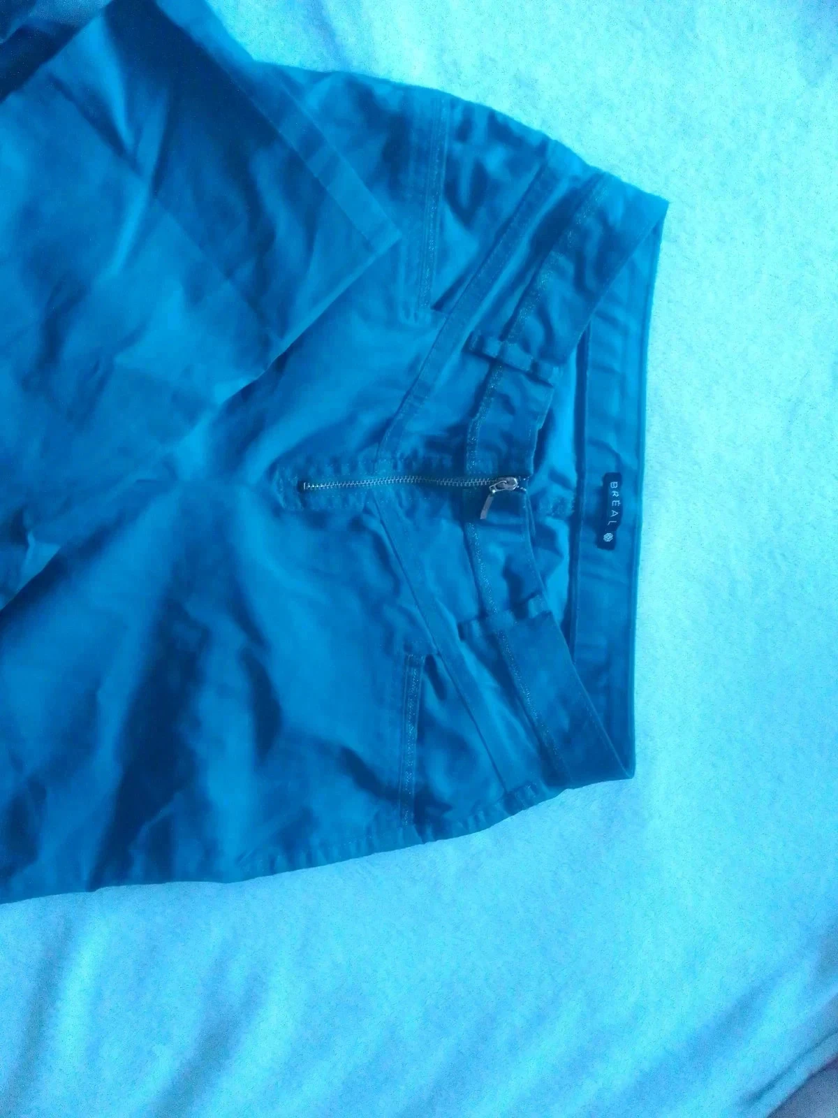 Blauwe gecoate jeans – photo 5
